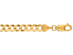 Finejewelers 10 Kt Yellow Gold 10k 8.5 Inch 5.7mm Bright Cut Comfort Curb Chain Bracelet Lobster Clasp