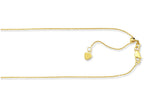 Finejewelers 10 Kt Yellow Gold 10k 22 Inch 0.90mm Adjustable Cable Chain Necklace Lobster Clasp