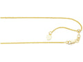 Finejewelers 10 Kt Yellow Gold 10k 22 Inch 1.0mm Bright Cut Adjustable Wheat Chain Necklace Lobster Clasp