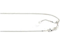 Finejewelers 10 Kt White Gold 10k 22 Inch 0.85mm Classic Adjustable Box Chain Necklace With Lobster Clasp