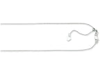 Finejewelers 10 Kt White Gold 10k 22 Inch 0.90mm Bright Cut Adjustable Cable Chain Necklace Lobster Clasp