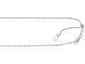 Finejewelers 10 Kt White Gold 10k 22 Inch 1.0mm Bright Cut Adjustable Rope Chain Necklace Lobster Clasp