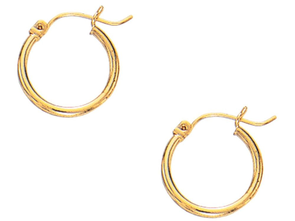 Finejewelers 10 Kt Yellow Gold 10k 2.0x15mm Round Hoop Earring