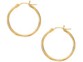 Finejewelers 10 Kt Yellow Gold 10k 2.0x25mm Round Hoop Earring