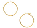 Finejewelers 10 Kt Yellow Gold 10k 2x30mm Round Hoop Earrings