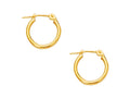 Finejewelers 10 Kt Yellow Gold 10k 2.0mm Small Round Hoop Type Earring