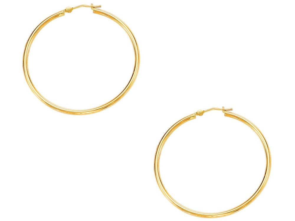 Finejewelers 10 Kt Yellow Gold 10k 2.0x40mm Round Hoop Earring