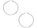 Finejewelers 10 Kt White Gold 10k 2.0x40mm Round Hoop Earring