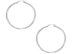 Finejewelers 10 Kt White Gold 10k 2.0x40mm Round Hoop Earring