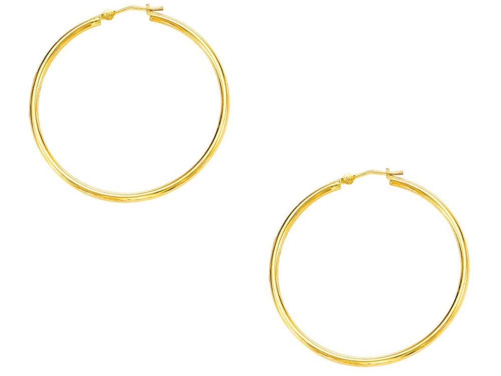 Finejewelers 10 Kt Yellow Gold 10ky 1.0x30mm Lt.tube Hoop