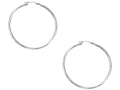 Finejewelers 10 Kt White Gold 10kw 1.00x30mm Lt.tube Hoop