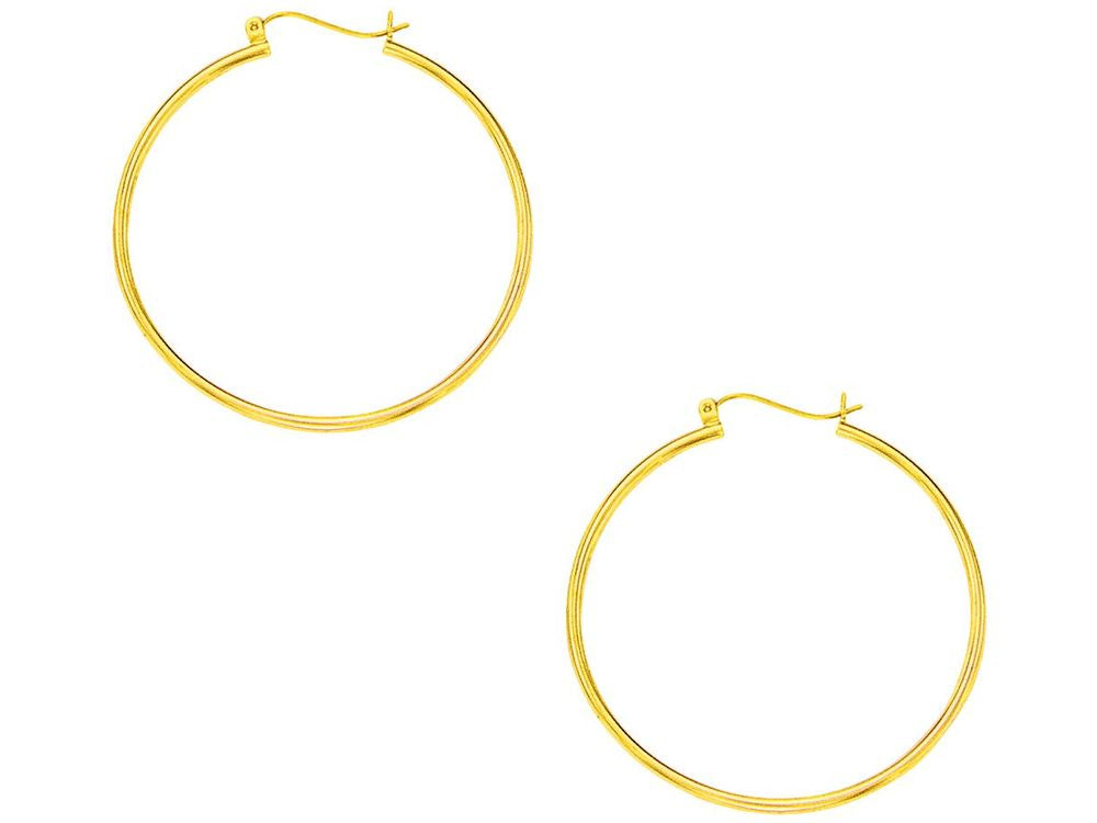 Finejewelers 10 Kt Yellow Gold 10ky 1.0x40mm Lt.tube Hoop