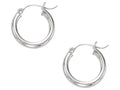 Finejewelers 10 Kt White Gold 10k Wg 3x15mm Hoop Earring