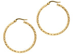 Finejewelers 10 Kt Yellow Gold 10k Yg Fashion Sparkle Earring Hoops