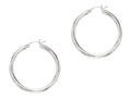 Finejewelers 10 Kt White Gold 10k 2.0x25mm Round Hoop Earring