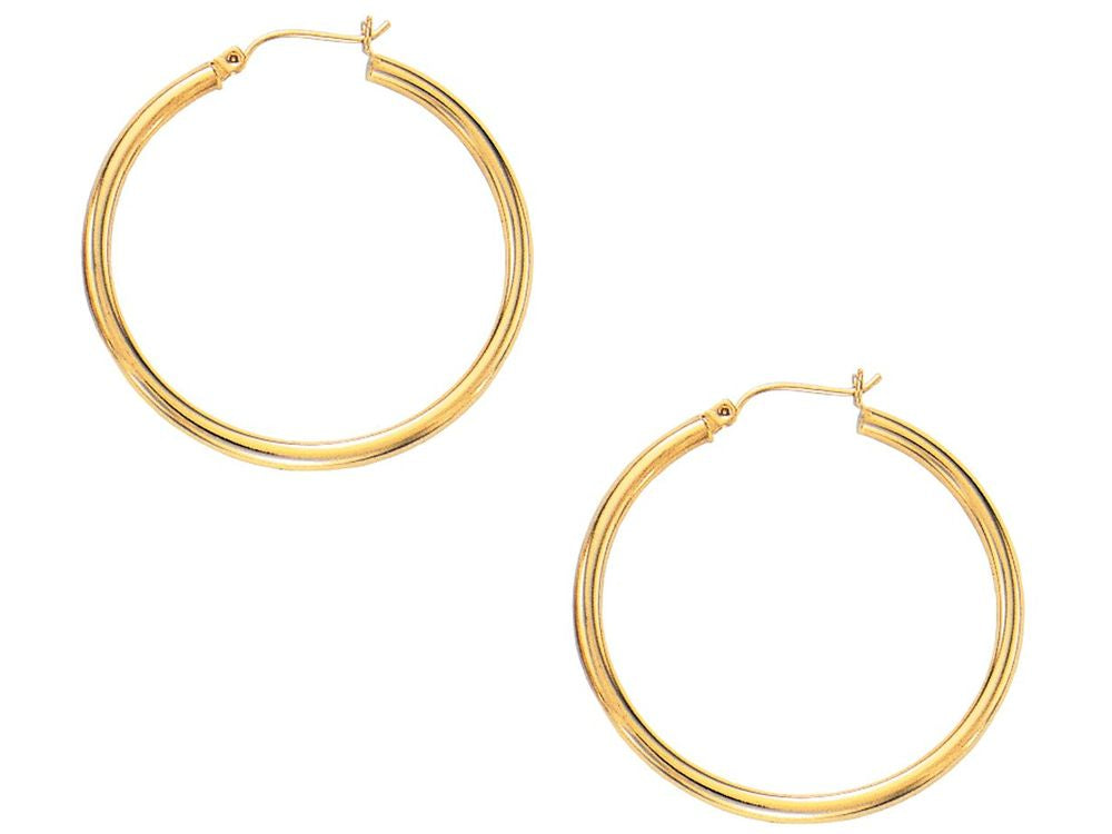 Finejewelers 10 Kt Yellow Gold Tube Earrings 3.0mm