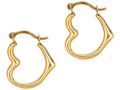 Finejewelers 10 Kt Yellow Gold 10k Small Open Heart Hoop Earrings