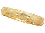 Finejewelers 10 Kt Yellow Gold 10k 7 Inch 12.0mm Textured High Dome Flex Bangle