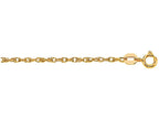 Finejewelers 14 Kt Yellow Gold 18 Inch Bright Cut Carded Pendant Rope Chain Necklace Spring Ring Clasp