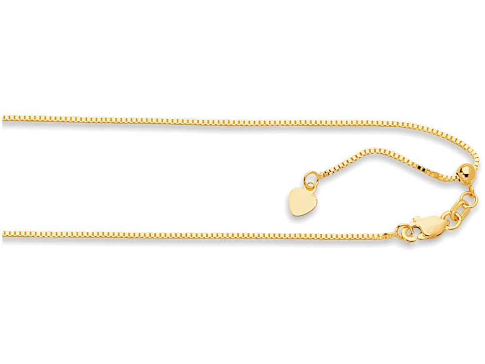 Finejewelers 14 Kt Yellow Gold 30 Inch 0.85mm Adjustable Classic Box Chain Necklace