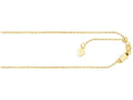 Finejewelers 14 Kt Yellow Gold 30 Inch 0.9mm Bright Cut Classic Adjustable Cable Chain Necklace