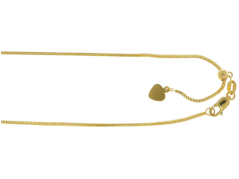 Finejewelers 14 Kt Yellow Gold 22 Inch 0.9mm Adjustable Franco Chain Necklace