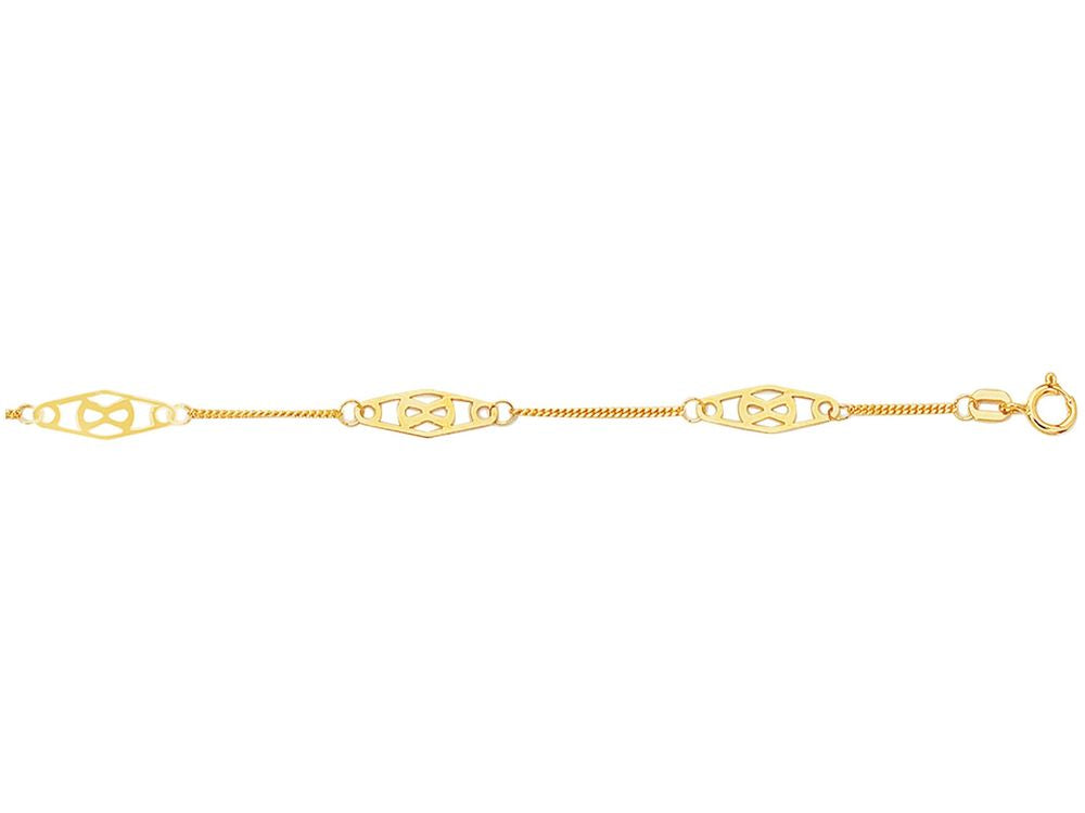 Finejewelers 14 Kt Yellow Gold 9-10 Inch Adjustable Twisted Bar Fancy Anklet With Spring Ring Clasp