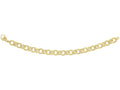Finejewelers 14 Kt Yellow Gold 7.25 Inch 8.8mm Alternate Small Large Flat Oval Link Bracelet Fleur De Lis
