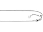 Finejewelers 14 Kt White Gold 30 Inch 0.85mm Adjustable Classic Box Chain Necklace