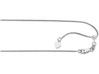Finejewelers 14 Kt White Gold 1.1mm 30 Inch Adjustable Wheat Chain Necklace