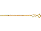Finejewelers 14 Kt Yellow Gold 16 Inch 1.0mm Bright Cut Bead Chain Necklace With Spring Ring Clasp