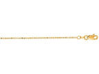 Finejewelers 14 Kt Yellow Gold 16 Inch 1.2mm Bright Cut Bead Chain Necklace With Lobster Clasp