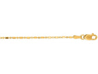 Finejewelers 14 Kt Yellow Gold 16 Inch 1.2mm Bright Cut Bead Chain Necklace With Lobster Clasp