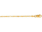 Finejewelers 14 Kt Yellow Gold 16 Inch 1.5mm Bright Cut Bead Chain Necklace With Lobster Clasp