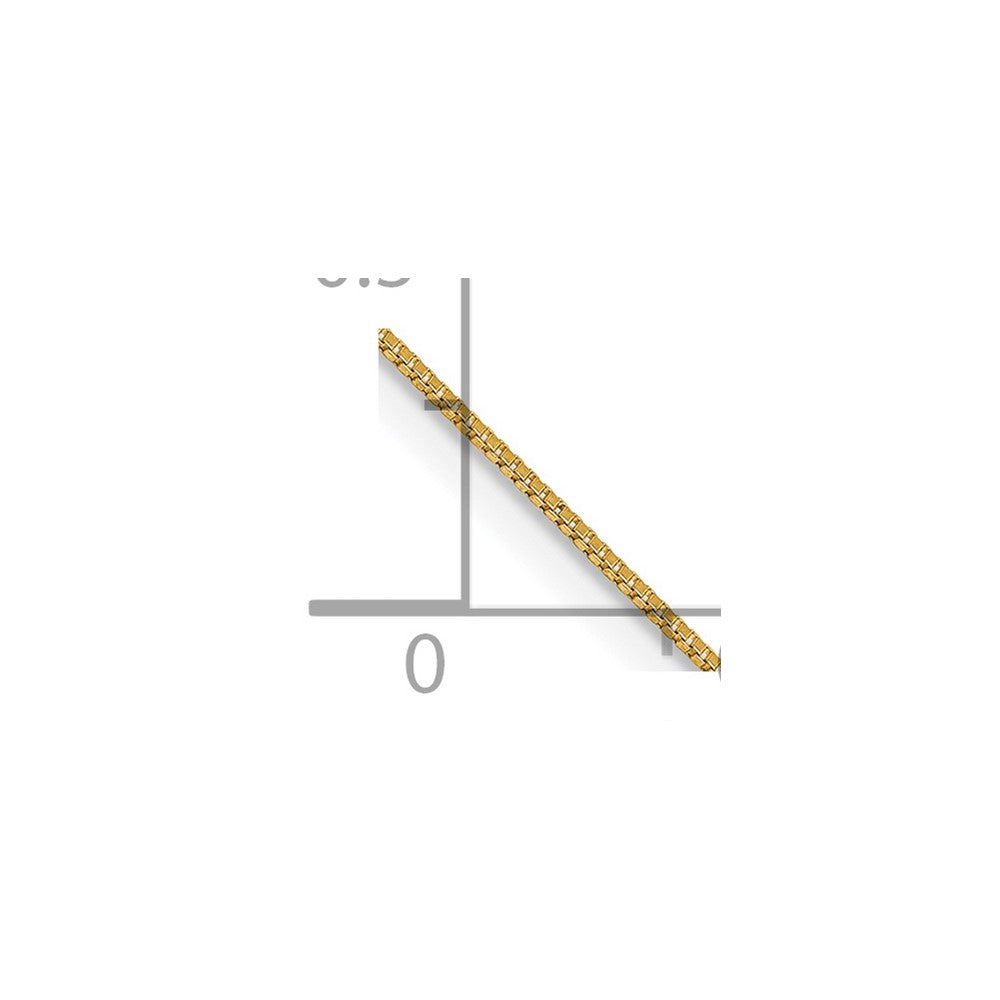 FJC Finejewelers 14 Kt Yellow Gold 13 Inch 0.5mm Classic Box Chain Necklace With Spring Ring Clasp