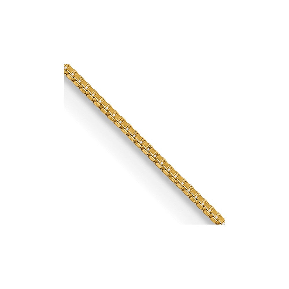 FJC Finejewelers 14 Kt Yellow Gold 13 Inch 0.5mm Classic Box Chain Necklace With Spring Ring Clasp