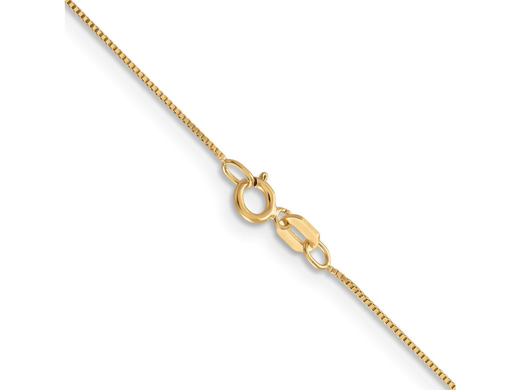 FJC Finejewelers 14 Kt Yellow Gold 13 Inch 0.5mm Classic Box Chain Necklace With Spring Ring Clasp