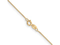 FJC Finejewelers 14 Kt Yellow Gold 13 Inch 0.5mm Classic Box Chain Necklace With Spring Ring Clasp