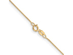 FJC Finejewelers 14 Kt Yellow Gold 13 Inch 0.5mm Classic Box Chain Necklace With Spring Ring Clasp