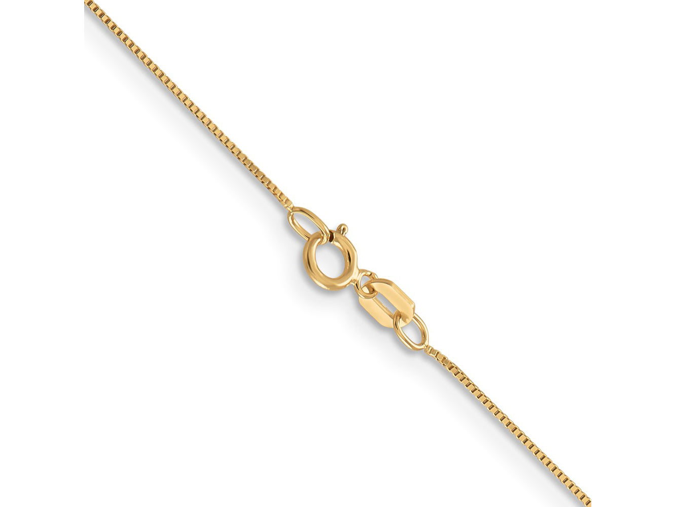 FJC Finejewelers 14 Kt Yellow Gold 13 Inch 0.5mm Classic Box Chain Necklace With Spring Ring Clasp