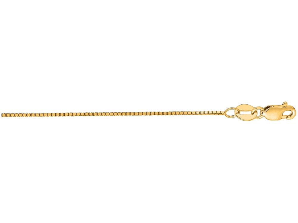 Finejewelers 14 Kt Yellow Gold 16 Inch 0.7mm Classic Box Chain Necklace With Lobster Clasp