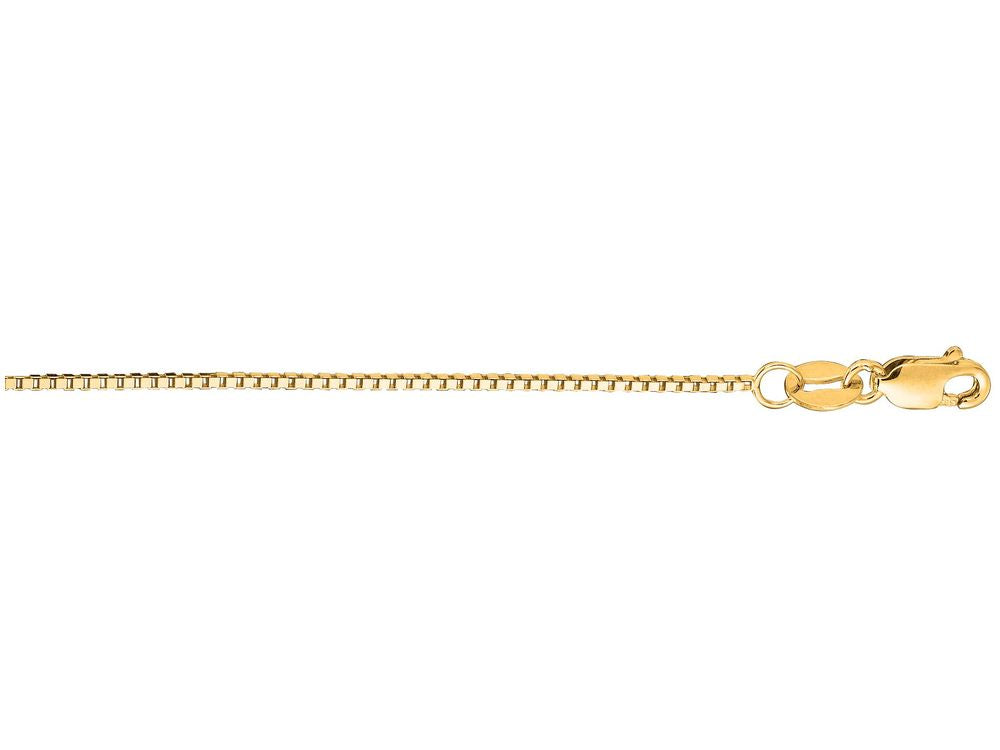 Finejewelers 14k Yellow Gold 13 Inch 0.8mm Classic Box Chain Necklace with Lobster Clasp