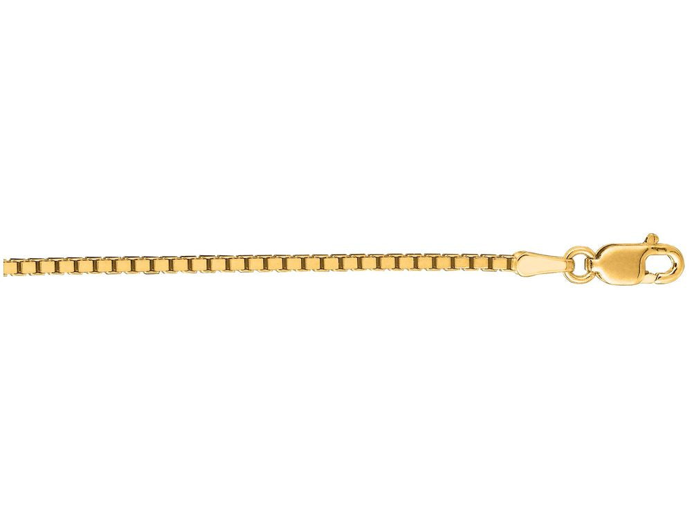 Finejewelers 14 Kt Yellow Gold 16 Inch 1.4mm Classic Box Chain Necklace With Lobster Clasp