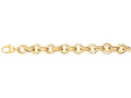 Finejewelers 14 Kt Yellow Gold 8 Inch 11.8mm Alternate Ovalro Und Double Link Fancy Bracelet Lobster Clasp