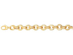 Finejewelers 14 Kt Yellow Gold 8 Inch 11.8mm Alternate Ovalro Und Double Link Fancy Bracelet Lobster Clasp