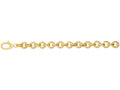 Finejewelers 14 Kt Yellow Gold 8 Inch 8.7mm Rope Textured Oval Link Fancy Bracelet With Lobster Clasp