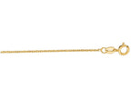 Finejewelers 14 Kt Yellow Gold 13 Inch 1.1mm Bright Cut Cable Link Chain Necklace With Spring Ring Clasp