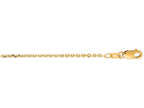 Finejewelers 14 Kt Yellow Gold 16 Inch 1.4mm Bright Cut Cable Link Chain Necklace With Lobster Clasp