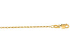 Finejewelers 14 Kt Yellow Gold 16 Inch 1.5mm Bright Cut Cable Link Chain Necklace With Lobster Clasp