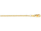 Finejewelers 14 Kt Yellow Gold 16 Inch 1.8mm Bright Cut Cable Link Chain Necklace With Lobster Clasp